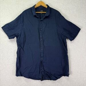 Armani Exchange XXL Button Down Shirt Mens Short Sleeve Casual